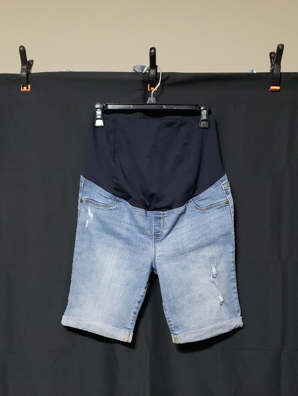 Isabel Maternity By Ingrid & Isabel Power Stretch Bermuda Denim Jean Shorts